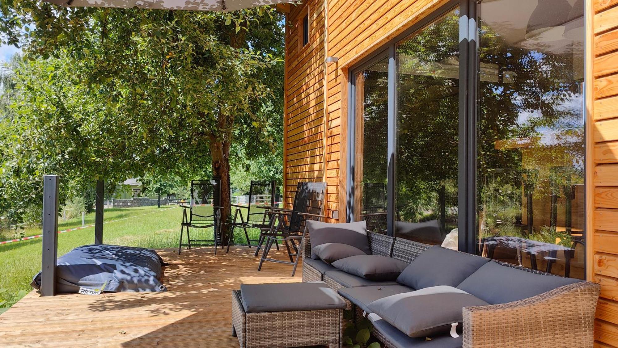 Großharthau Tinyhousebeidresden 3 Fuer 2 - 7 Personen, Naehe Saechsische Schweiz, Dresden, Mit Badeteichヴィラ エクステリア 写真